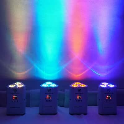 Rockville ROCKWEDGE PACKAGE WHITE 6) Battery Wireless Par Lights+Charging Case image 8
