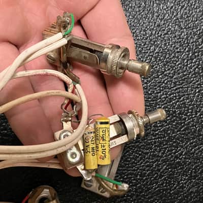 Vintage 1965 Gretsch Country Gentleman Complete Wiring Harness Pickup Set -Gold - Filtertron Supertron image 9