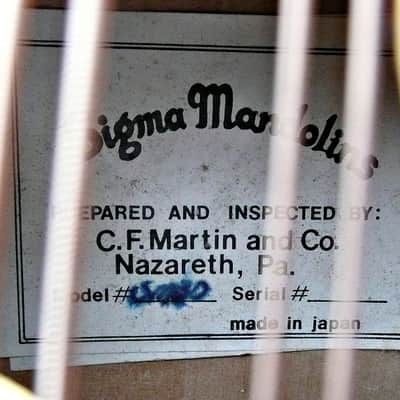 Vintage Martin Sigma SM-30 Mandolin with Hardshell Case - Made in Japan - PV Music String Shop Inspected, Setup with New Strings and Tested - Excellent Playing / Sounding Mandolin - Excellent Condition image 22
