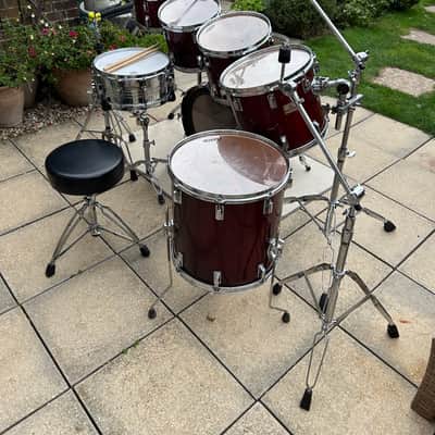 Pearl Professional DLX Series 1987 - Wine Red Lacquer image 3