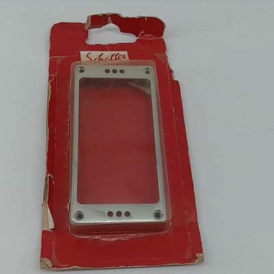 Schaller Humbucker Bridge Pickup Cover 3 Holes Curved Corners  - Nickel image 1