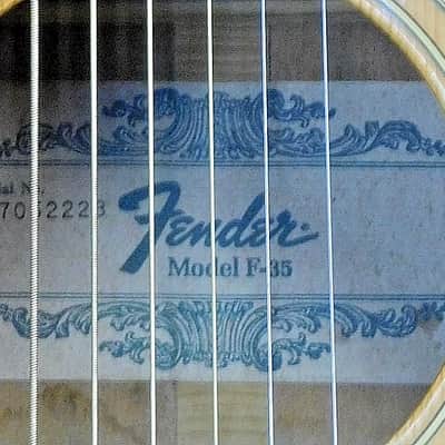 Vintage 1970's Fender F-35 Acoustic Dreadnought Guitar w/Soft Case! Made In Japan! RARE! VERY NICE!!! image 9