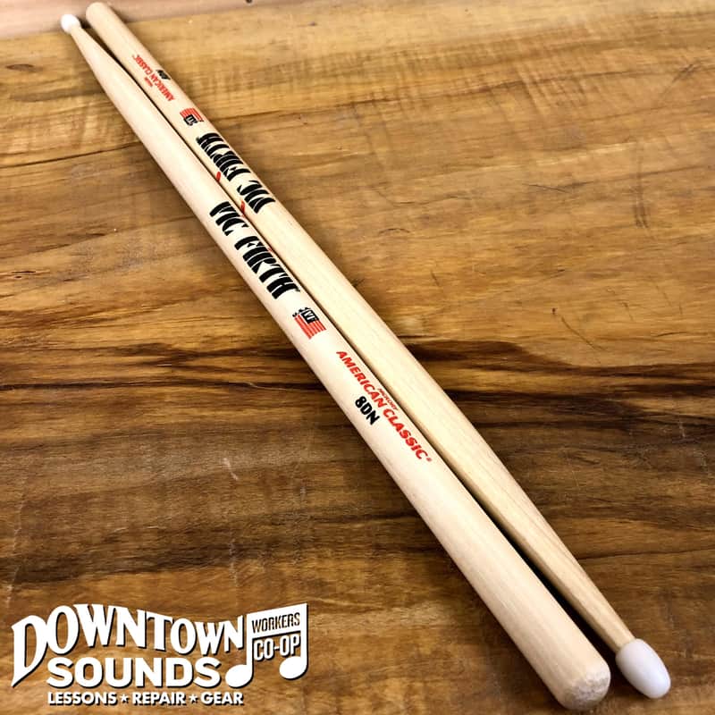 Vic Firth 8D American Classic Nylon Tip Sticks - Hickory (pair) image 1