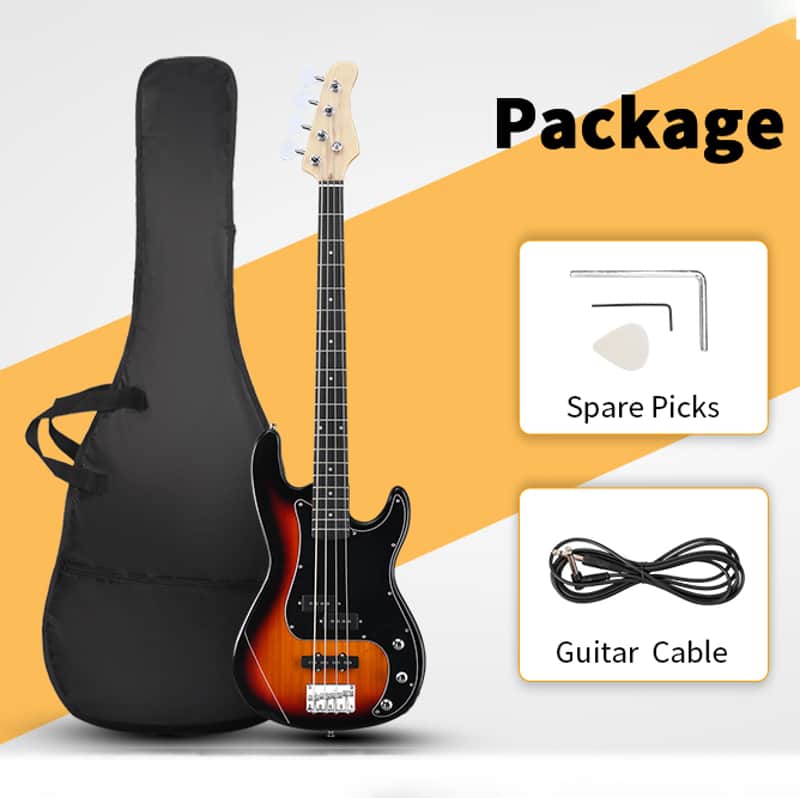 Cxxss 46in Electric KP 4 String Bass Guitar Bass - Sunset / With Bag,20W AMP image 1