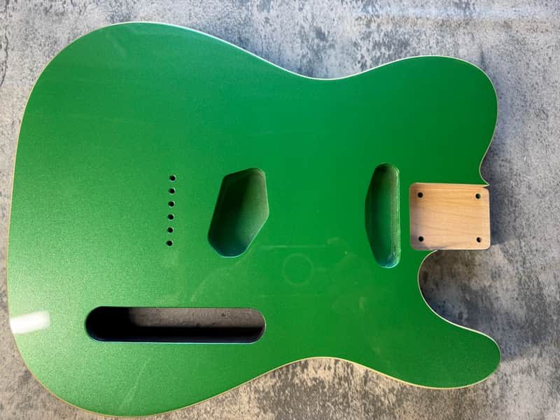BMC Guitar Body 60's Style Tele® Telecaster® Standard Route Double Bound Green Metallic image 1