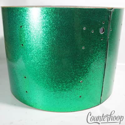Rogers 14x20"Green Sparkle Dayton Holiday Bass Drum Shell Maple 60s Powertone US image 4
