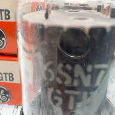 GE 6SN7GTB NOS Matched Pair Side O-Getter 1950s Tested image 3