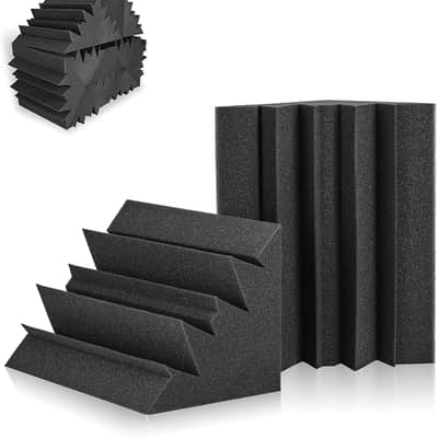 12 Pack Acoustic Foam Bass Trap Studio Foam, SoundProof Padding Panels Noise Dampening Wall Corners image 2