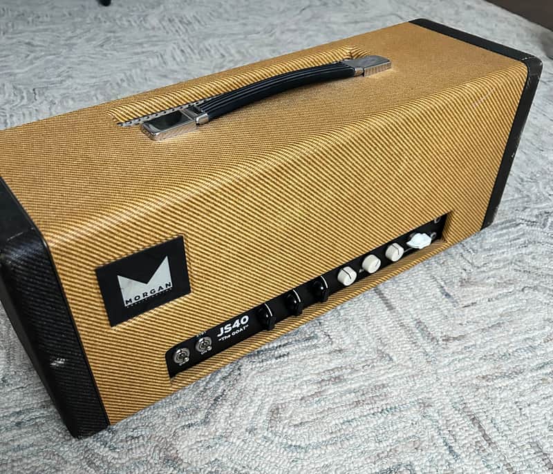 Morgan Amplification Goat JS40 Tube Head Super Reverb w/ 3 knob Spring Reverb Rare ! - Tweed image 1
