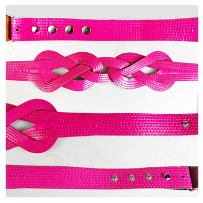 Loft Relics "Barbie Bow" guitar strap (Souldier) one-of-a-kind made at the Wilco Loft image 2