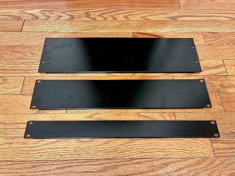 3 Sanus 19" Rack Panels • 1U • 2U • 3U • non-vented • 12 Rack Screws included image 1