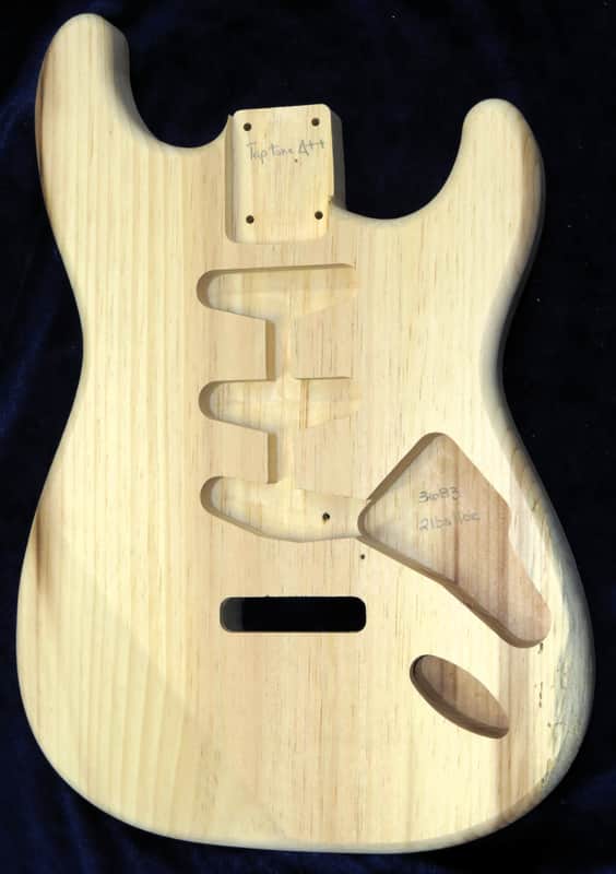 Aged Barnwood Pine Strat Style body - 2lbs11oz #3683  *IMPORT CHARGES INCLUDED image 1