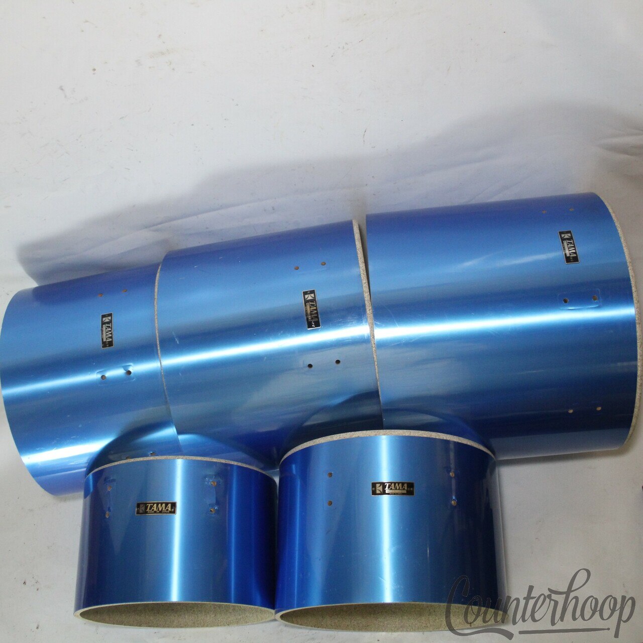 Tama ImperialStar Concert Tom Drum Shells Metallic Blue '84 16x14,15x12,14,13,12 — main photograph