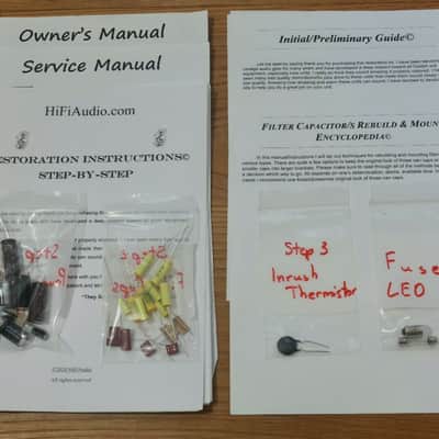 Sherwood S-1000 restoration kit filter capacitor repair rebuild fix image 2