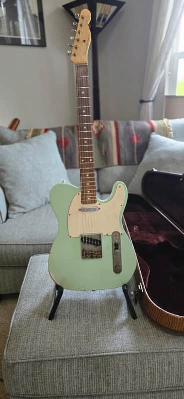 Bill Nash Surf Green 2015 T-63 Relic'd Telecaster and OHSC image 1