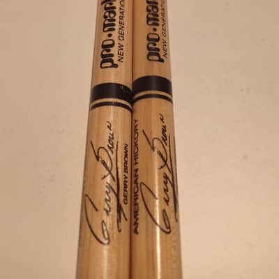 Vintage Pro Mark Gerry Brown "New Generation" Hickory Drumsticks Late 80s-early 90s - Lacquered Hickory image 6