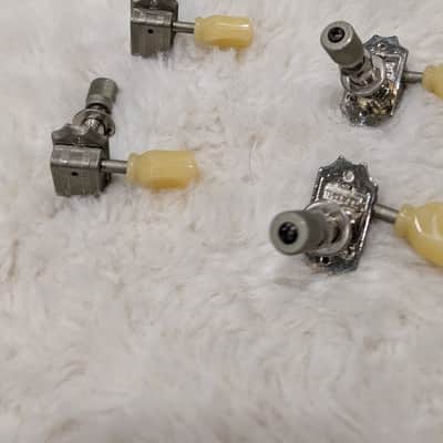 TonePros Kluson Deluxe 3+3 locking tuners in nickel image 3
