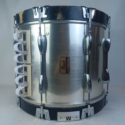 Pearl 14x18" Marching Percussion Bass Drum Silver Shimmer Marcher Kick Set 6Ply image 1