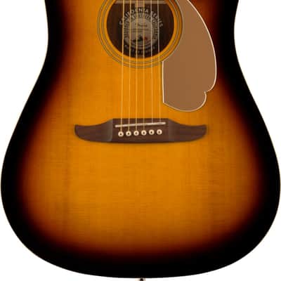 Fender Redondo Player Acoustic Guitar. Walnut Fingerboard, Gold Pickguard, Sunburst image 1