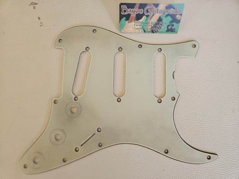 Fender Stratocaster Aged Relic 3 ply Pickguard Mint Green, 62 59-62 image 1