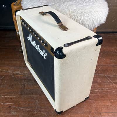 1982 Marshall 4210 Anniversary Series Vintage White 50 Watt 1x12 2 Channel Made In England Tube Guitar Combo Amplifier W/ Footswitch! image 3