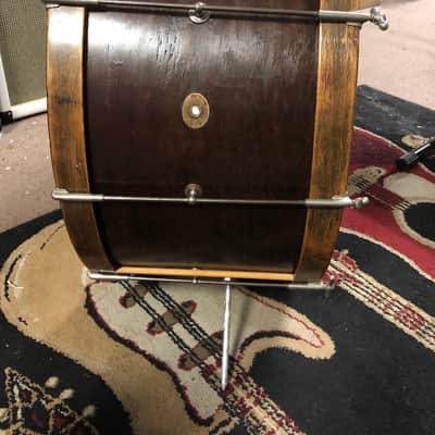 Ludwig&Ludwig 26" Single Tension Marching Bass Drum 1920's - Walnut image 1