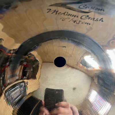 Zildjian 18" Z Custom Medium Crash (Repaired) - 1642g image 3