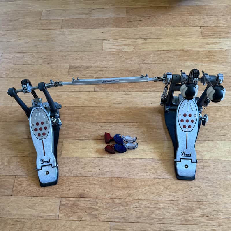 Pearl P2052C Eliminator Redline Chain-Drive Double Bass Drum Pedal 2010s - Silver / Black / Red image 1