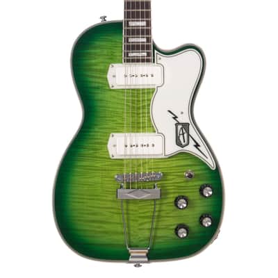 Airline Guitars Tuxedo Greenburst Flame image 1