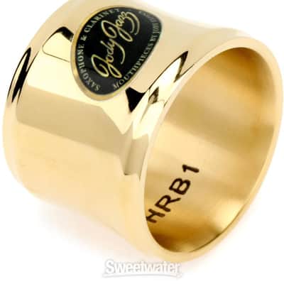 JodyJazz HRB1 Power Ring Ligature with Cap for Hard Rubber Baritone Saxophone Mouthpiece - Gold (JJBSRPRGCapd1) image 4