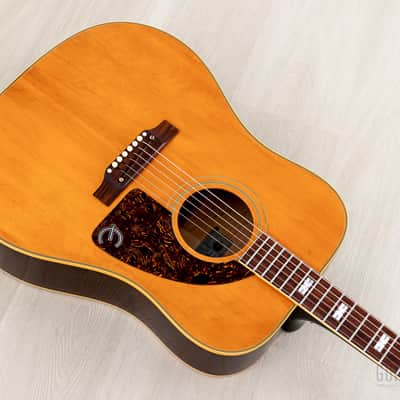 1968 Epiphone Frontier FT-110N Vintage Dreadnought Acoustic Guitar, Gibson-Made Kalamazoo w/ Case image 10