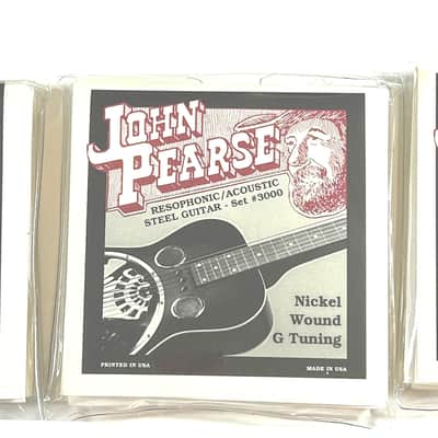 JJohn Pearse Guitar Strings 3 Sets Resonator Resophonic Nickel Wound G Tuning image 1