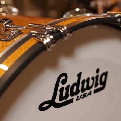 Ludwig 13/16/22" Classic Maple Fab Drum Set - Gold Sparkle image 4