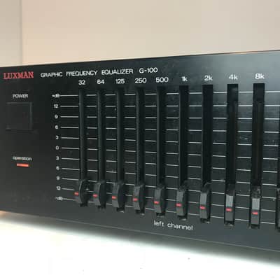 Luxman G-100 Black vintage ten band graphic equalizer with Dynamic AV control image 5