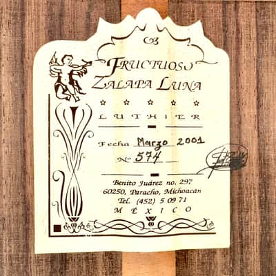 Fructuoso Zalapa "Luna" 2001 Concert Classical Guitar | Handmade in Paracho, Mexico | No. 574 image 3