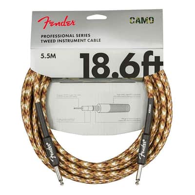 Fender Professional Series Instrument Cable 18.6 ft - Desert Camo image 1
