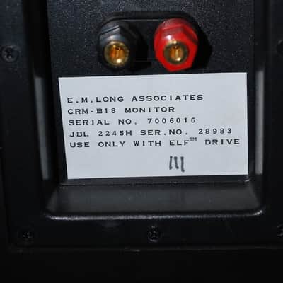 E.M. Long CRM-1TA Time Align Custom Studio Monitor Dual 18" JBL 2245 image 8