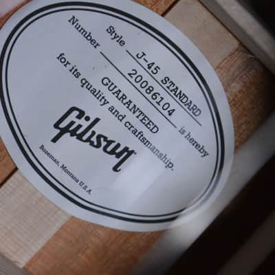 2025 Gibson J-45 Standard Left-Handed Acoustic-Electric | Cherry Finish W/OHSC image 20