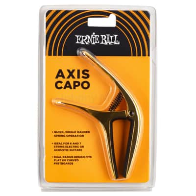 Axis Dual Radius Capo GOLD Alumn Ergonomic Precision 6/7-Strg Dual Curve/Flat FB Fits Folk, Electric image 2