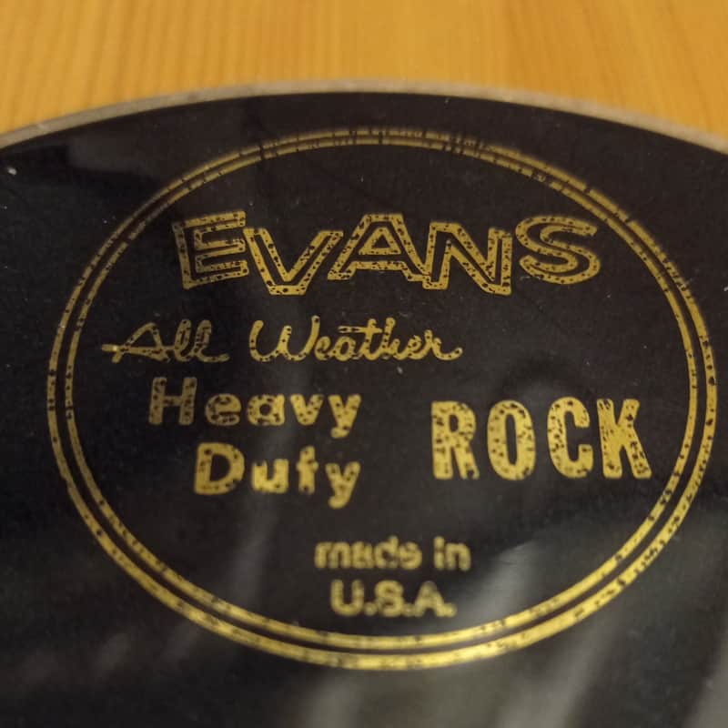 Evans All Weather Rock Drum Head 6" 1983-1986 - Vintage black 🖤 image 1