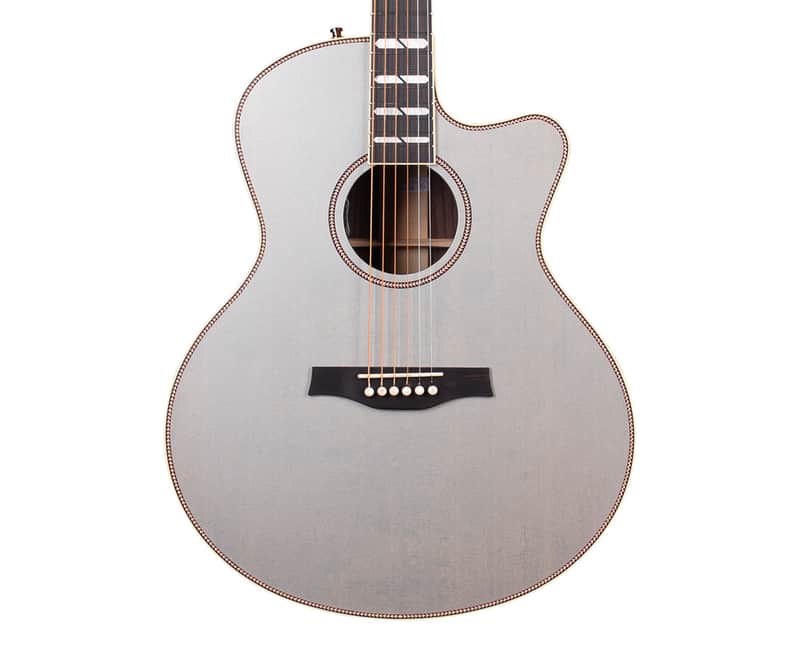 Godin Connaisseur MJ Satina RW A/E Guitar Mini-Jumbo - Gray - Open Box image 1