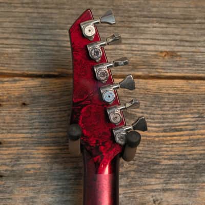 Used Aristides 060 Custom Build Guitar - Ruby Red Marble Burst Gloss w/Case image 8