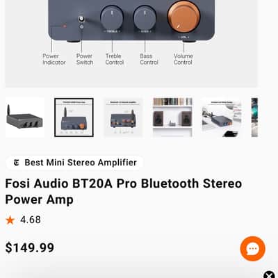 Fosi Audio BT20A Pro Amplifier – Upgraded 48V GaN Power Supply (Like New) BT20A imagen 5