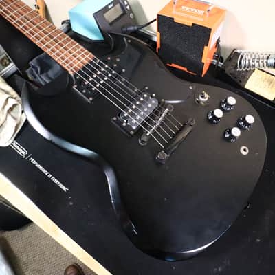 2004 Epiphone SG Goth Black Electric Guitar image 16