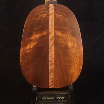 Handmade Pineapple Concert Ukulele, Solid Hawaiian Koa, Spalted Maple, Pineapple Soundhole, Soft-bag, Bruce Wei UW15-2309 image 6