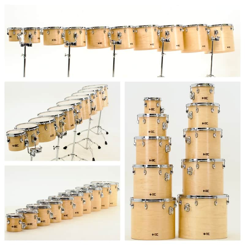 TreeHouse Custom Drums Academy Concert Toms, 10-PIECE SET 6-8-10-11-12-13-14-15-16-18 image 1