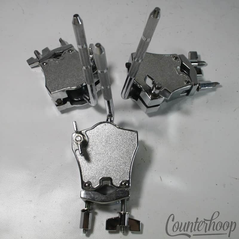 Gibraltar 3x Stand/Tube-Clamp Single Tom Drum Mounts 3/8" L-Arms Chrome Set image 1