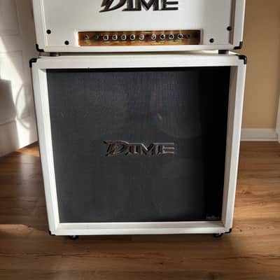 Dime D100 White Half Stack w/ D412 Eminence 4x12 Cabinet – Extremely Rare Dimebag Darrell Signature Amp image 9