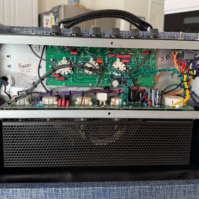 Supro 1622RT Tremo-Verb 25-watt 1x10" Tube Combo Amplifier 2010 - Blue/Silver Tolex image 9
