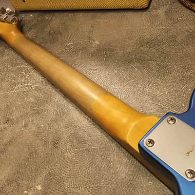 USA Relic Thinline Tele Style Electric Guitar Metallic Blue Nitro by Nate's Relic Guitars image 10